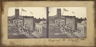 (Dupont Street, 4 juli 1862) door Carleton E. Watkins